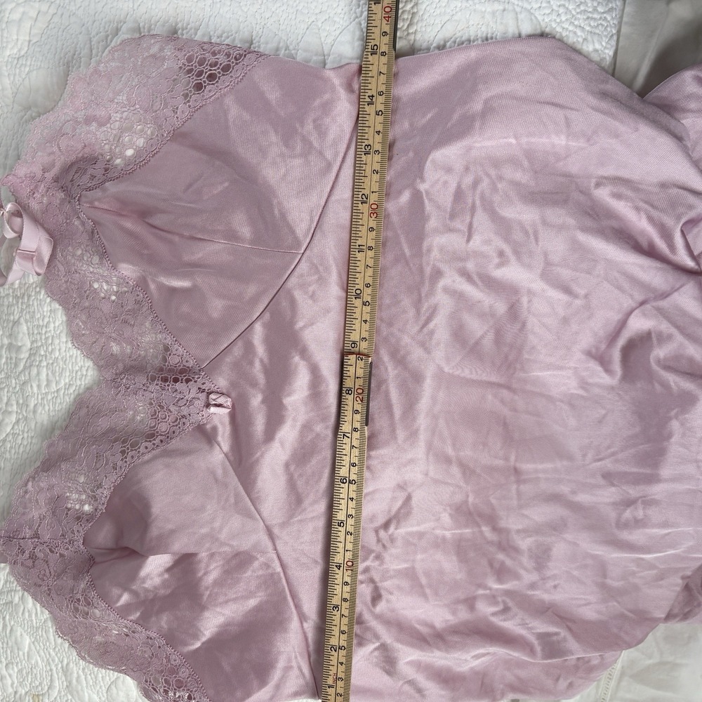 Vintage Pink Nylon Full Slip Lace Bodice Antron III Size 36 Romantic - Picture 4 of 12